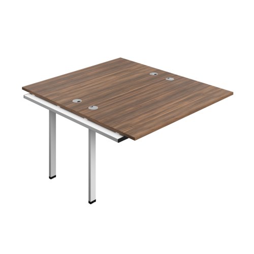 Synergy Bench Extension with Cable Ports: 2 Person (FSC) : 1400 800 Dark Walnut/Black