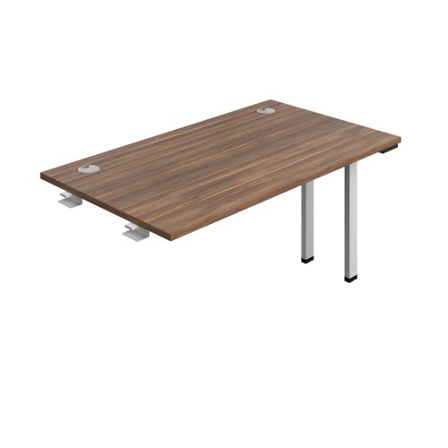 Synergy Bench Extension with Cable Ports: 1 Person (FSC) : 1400 800 Dark Walnut/Silver