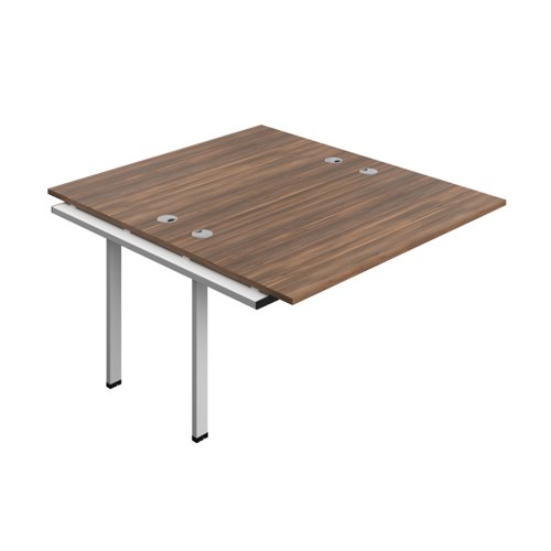 Synergy Bench Extension with Cable Ports: 2 Person (FSC) : 1400 800 Dark Walnut/White