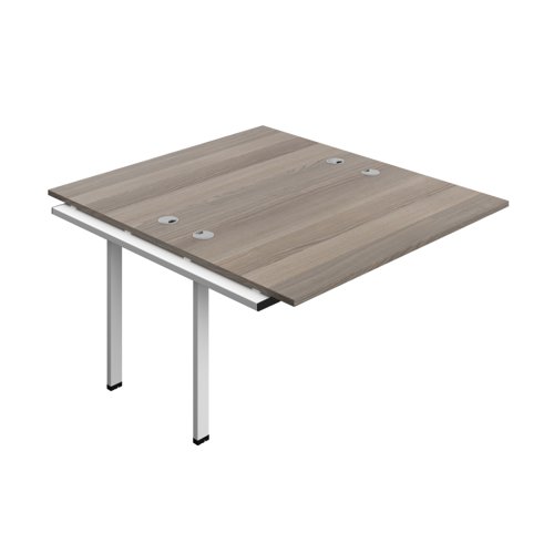 Synergy Bench Extension with Cable Ports: 2 Person (FSC) : 1400 800 Grey Oak/Black