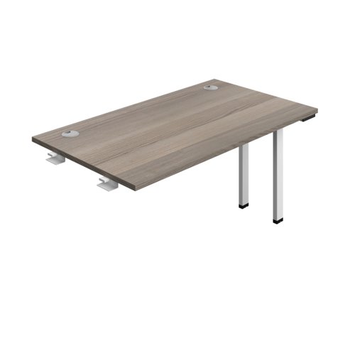 Synergy Bench Extension with Cable Ports: 1 Person (FSC) : 1400 800 Grey Oak/White
