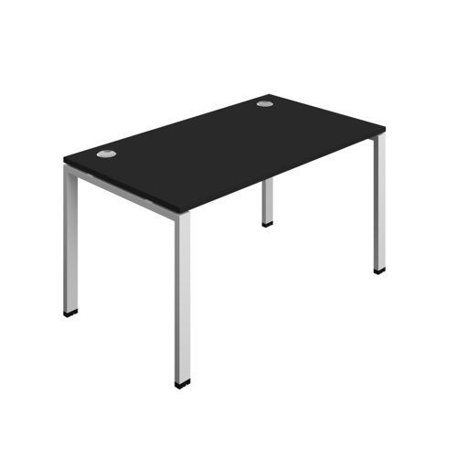 Synergy Bench with Cable Ports: 1 Person (FSC) : Goal Post Leg : 1400 800 Black/Silver