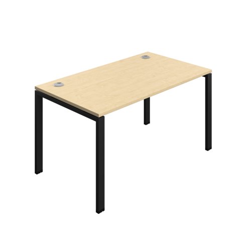 Synergy Bench with Cable Ports: 1 Person (FSC) : Goal Post Leg : 1400 800 Maple/Black