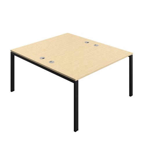 Synergy Bench with Cable Ports: 2 Person (FSC) : Goal Post Leg : 1400 800 Maple/Black