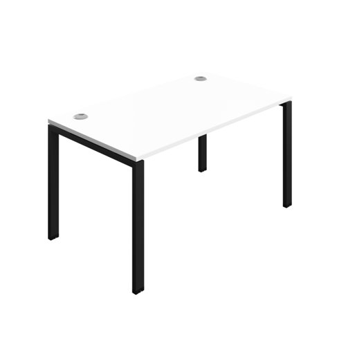 Synergy Bench with Cable Ports: 1 Person (FSC) : Goal Post Leg : 1400 800 White/Black