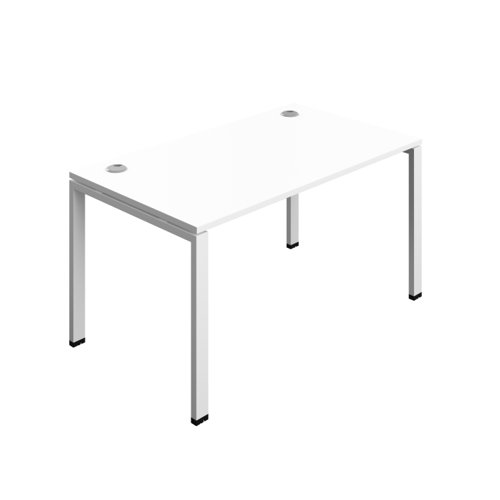 Synergy Bench with Cable Ports: 1 Person (FSC) : Goal Post Leg : 1400 800 White/White