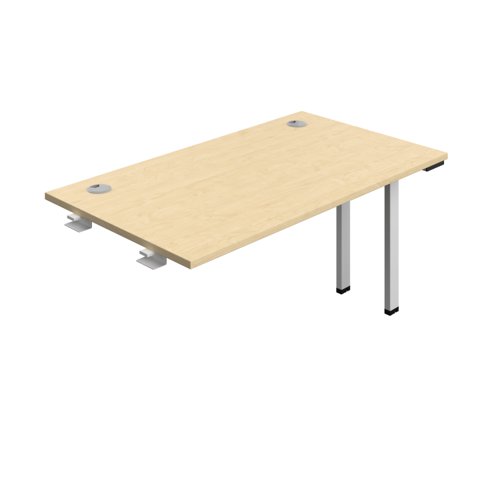 Synergy Bench Extension with Cable Ports: 1 Person (FSC) : 1400 800 Maple/Silver