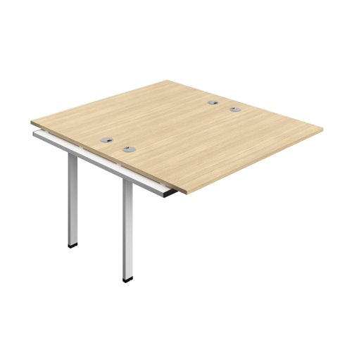 Synergy Bench Extension with Cable Ports: 2 Person (FSC) : 1400 800 Nova Oak/Black