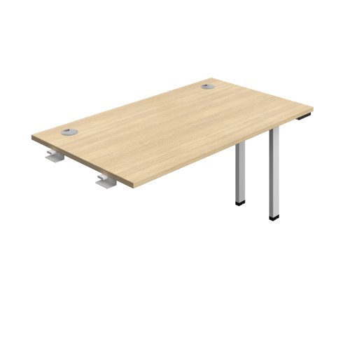 SYN1480CPNOSV1PX Synergy Bench Extension with Cable Ports: 1 Person (FSC) : 1400 800 Nova Oak/Silver