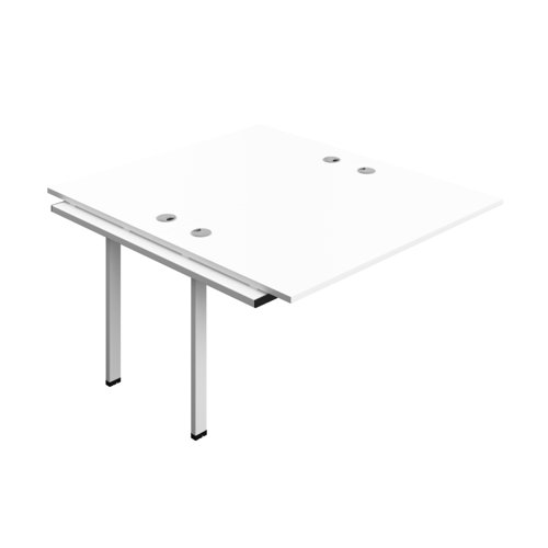 Synergy Bench Extension with Cable Ports: 2 Person (FSC) : 1400 800 White/Black