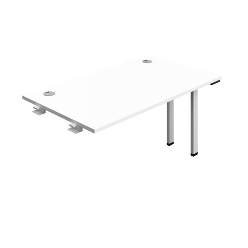 Synergy Bench Extension with Cable Ports: 1 Person (FSC) : 1400 800 White/Silver