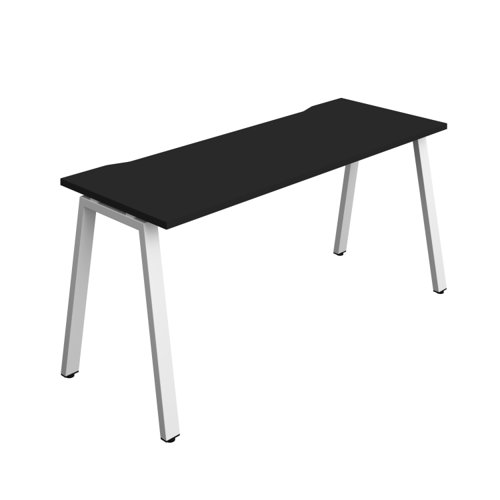 Synergy Bench with Cut Out: 1 Person (FSC) : A-Frame Leg : 1600 600 Black/White