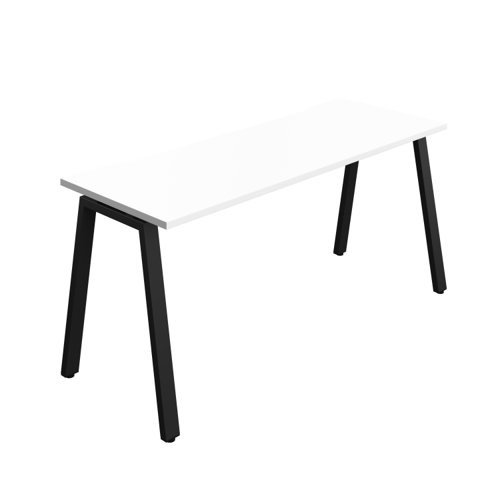 Synergy Bench with Cut Out: 1 Person (FSC) : A-Frame Leg : 1600 600 White/Black