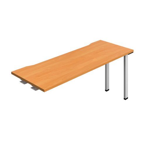 Synergy Bench Extension with Cut Out: 1 Person (FSC) : 1600 600 Beech/Silver