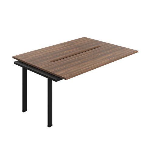 Synergy Bench Extension with Cut Out: 2 Person (FSC) : 1600 600 Dark Walnut/Black