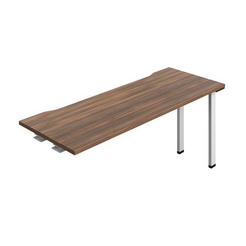 Synergy Bench Extension with Cut Out: 1 Person (FSC) : 1600 600 Dark Walnut/White