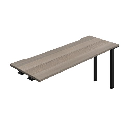 Synergy Bench Extension with Cut Out: 1 Person (FSC) : 1600 600 Grey Oak/Black