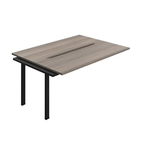 Synergy Bench Extension with Cut Out: 2 Person (FSC) : 1600 600 Grey Oak/Black
