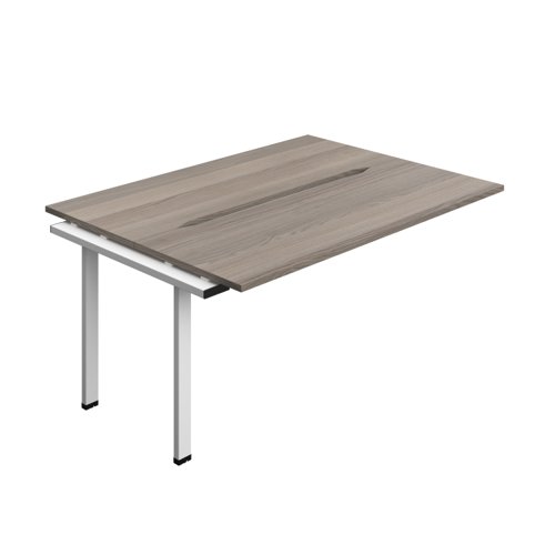 Synergy Bench Extension with Cut Out: 2 Person (FSC) : 1600 600 Grey Oak/White