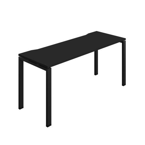 Synergy Bench with Cut Out: 1 Person (FSC) : Goal Post Leg : 1600 600 Black/Black