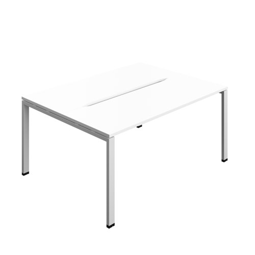 Synergy Bench with Cut Out: 2 Person (FSC) : Goal Post Leg : 1600 600 White/Silver