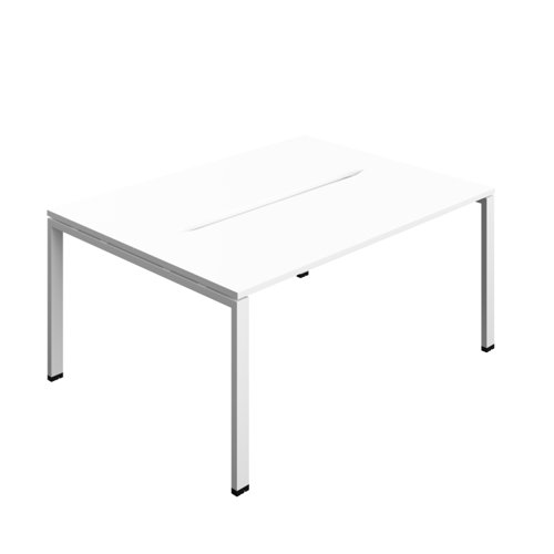Synergy Bench with Cut Out: 2 Person (FSC) : Goal Post Leg : 1600 600 White/White