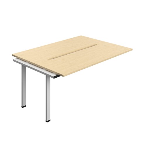 Synergy Bench Extension with Cut Out: 2 Person (FSC) : 1600 600 Maple/Silver