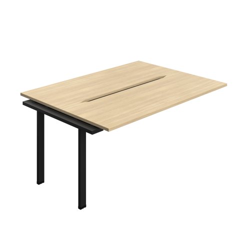 Synergy Bench Extension with Cut Out: 2 Person (FSC) : 1600 600 Nova Oak/Black