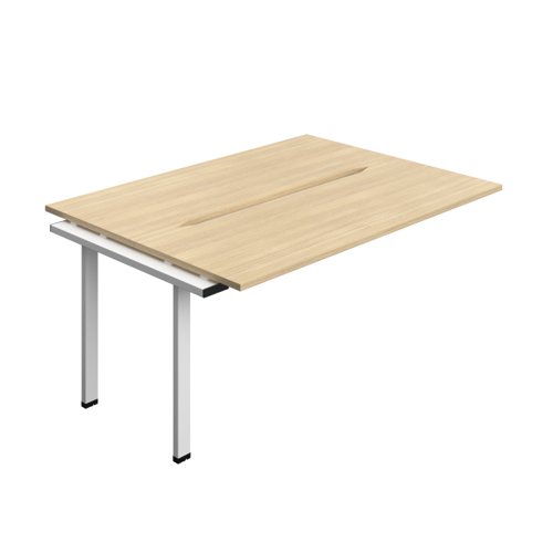 Synergy Bench Extension with Cut Out: 2 Person (FSC) : 1600 600 Nova Oak/White