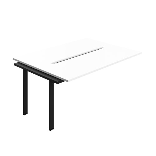 Synergy Bench Extension with Cut Out: 2 Person (FSC) : 1600 600 White/Black