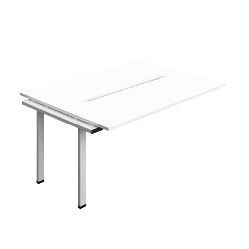 Synergy Bench Extension with Cut Out: 2 Person (FSC) : 1600 600 White/Silver