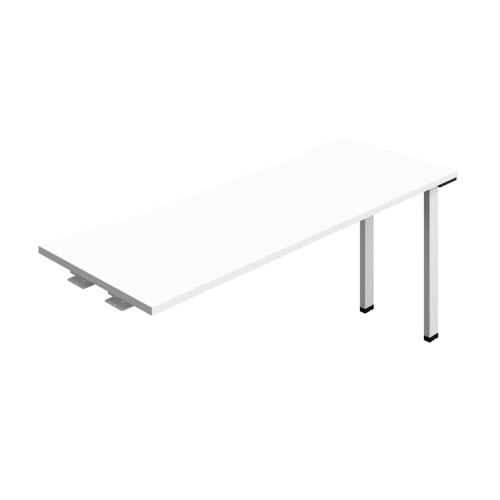 Synergy Bench Extension with Cut Out: 1 Person (FSC) : 1600 600 White/White