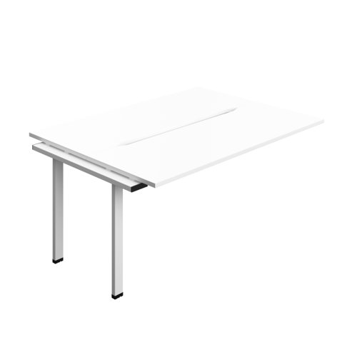 Synergy Bench Extension with Cut Out: 2 Person (FSC) : 1600 600 White/White