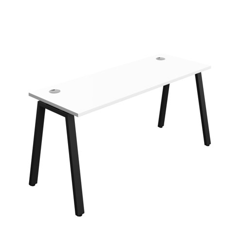Synergy Bench with Cable Ports: 1 Person (FSC) : A-Frame Leg : 1600 600 White/Black