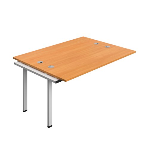 Synergy Bench Extension with Cable Ports: 2 Person (FSC) : 1600 600 Beech/Silver