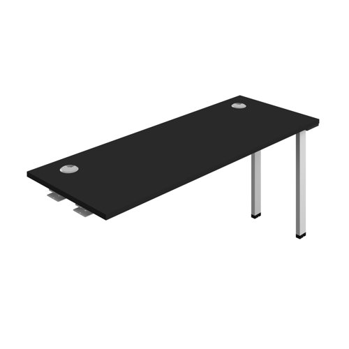 Synergy Bench Extension with Cable Ports: 1 Person (FSC) : 1600 600 Black/Silver