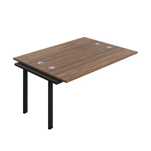 Synergy Bench Extension with Cable Ports: 2 Person (FSC) : 1600 600 Dark Walnut/Black