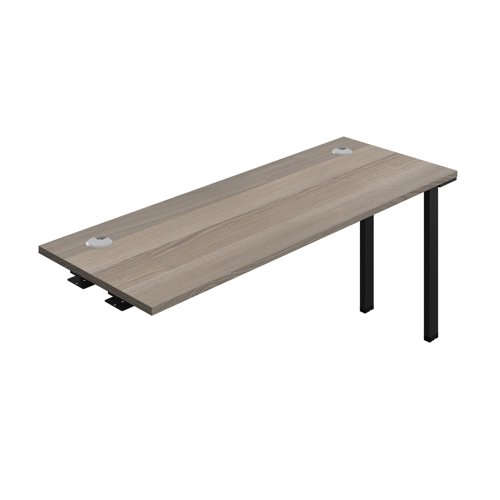 Synergy Bench Extension with Cable Ports: 1 Person (FSC) : 1600 600 Grey Oak/Black