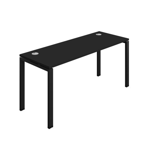 Synergy Bench with Cable Ports: 1 Person (FSC) : Goal Post Leg : 1600 600 Black/Black