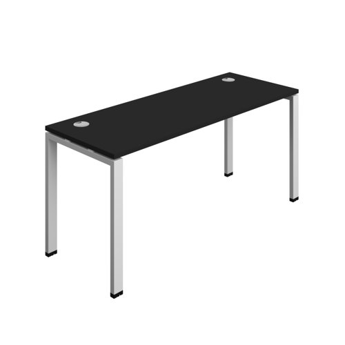 Synergy Bench with Cable Ports: 1 Person (FSC) : Goal Post Leg : 1600 600 Black/Silver