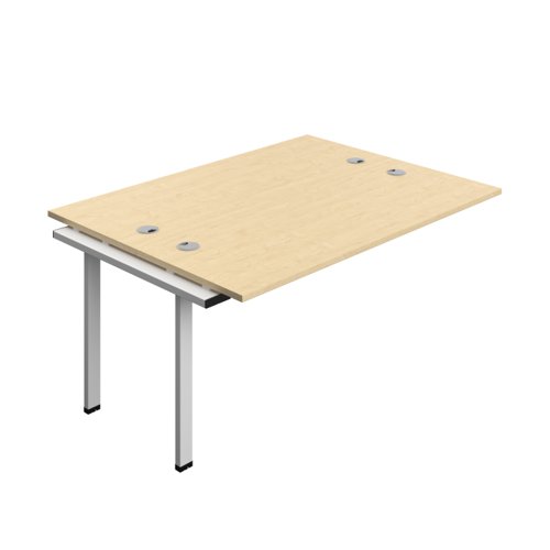 Synergy Bench Extension with Cable Ports: 2 Person (FSC) : 1600 600 Maple/Silver