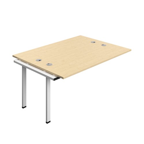 Synergy Bench Extension with Cable Ports: 2 Person (FSC) : 1600 600 Maple/White