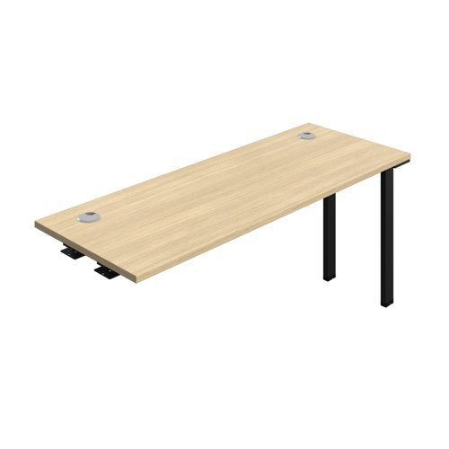 Synergy Bench Extension with Cable Ports: 1 Person (FSC) : 1600 600 Nova Oak/Black