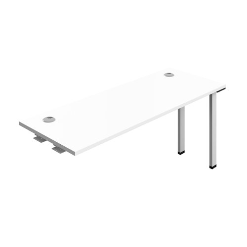 Synergy Bench Extension with Cable Ports: 1 Person (FSC) : 1600 600 White/Silver
