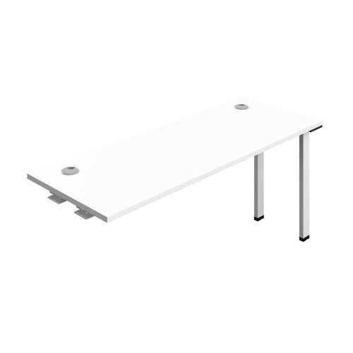 Synergy Bench Extension with Cable Ports: 1 Person (FSC) : 1600 600 White/White