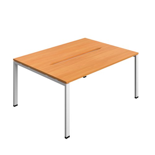 Synergy Bench with Cut Out: 2 Person (FSC) : Goal Post Leg : 1600 700 Beech/White
