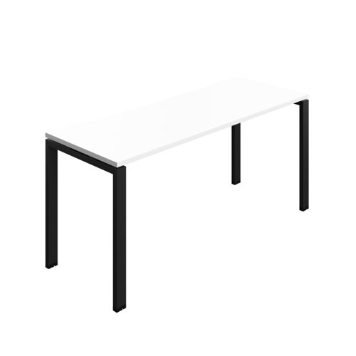Synergy Bench with Cut Out: 1 Person (FSC) : Goal Post Leg : 1600 700 White/Black