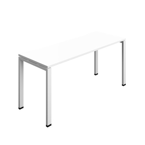 Synergy Bench with Cut Out: 1 Person (FSC) : Goal Post Leg : 1600 700 White/White
