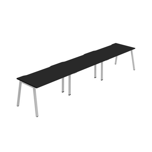 Synergy 3SP Bench Desk 1400X800mm A-Frame Black/Silver
