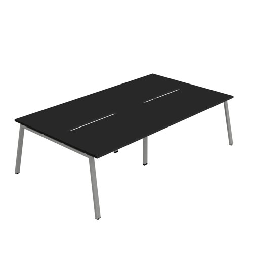 Synergy 4P Bench Desk 1600X800mm A-Frame Black/Silver